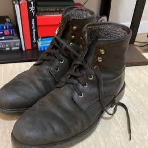 Jack Morgan waxed suede leather boots